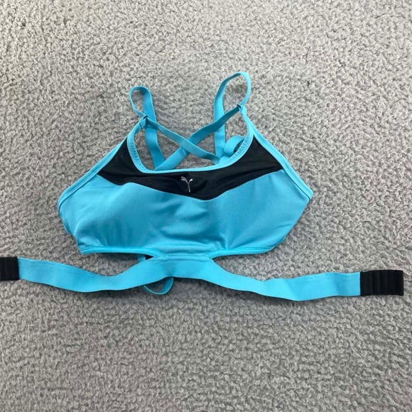 Puma Other - Puma Sports Bra Powershape Future Mid-Impact Black Blue  Size XS